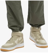Nike Air Force 1 Mid '07 Limestone Leather Unisex Hakiki Deri Bilekli Sneaker Ayakkabı Yeşil