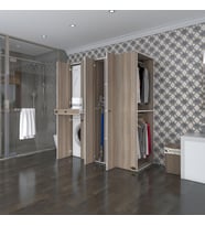 Kenzlife çamaşır-kurutma makinesi dolabı ve giysi dolabı çekmeceli eşari sağ crd 187*160*60  banyo (Beyaz)