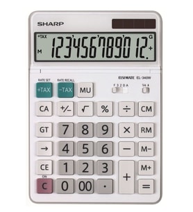Sharp EL-340W 12 Hane Masa Üstü Hesap Makinesi