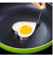 Metalik Kalp Şeklinde Yumurta ve Krep Kalıbı