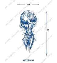 MGZS-057 YARI KALICI DÜNAYAYI TAŞIYAN İNSAN DESEN DÖVME-TATTO