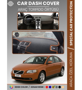 VOLVO S40 (2008-2012) Torpido Örtüsü Ön Göğüs Koruma Torpido Koruma Tam Uyum Araca Özel UV Koruma
