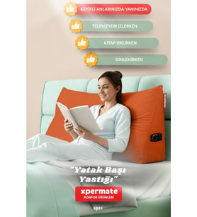 Yatak Başı Yastığı Sırt ve Bel Destek Yastığı 120 cm (Kiremit)