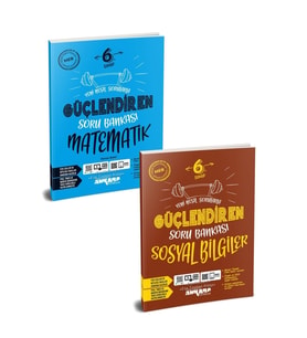 Ankara Yayıncılık Ankara 6. Sınıf Matematik Sosyal Bilgiler Soru Bankası Seti 2 Kitap Yeni 2021 (Çok Renkli)