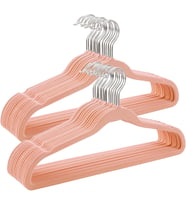 30'lu Set, Askı, Ceket Askısı, 41,5 cm Genişliğinde, Elbise Askısı, Ince, 360° Dönebilen Kanca, Mont, Gömlek ve Takım Elbise İçin, Pembe, Crf26Pk