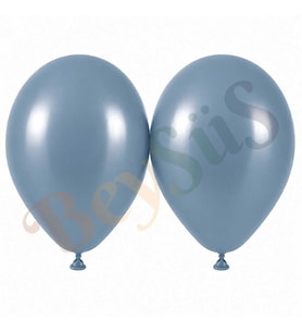 Mavi Cam Renk Lateks Retro Balon (50 cm) - 2 Adet