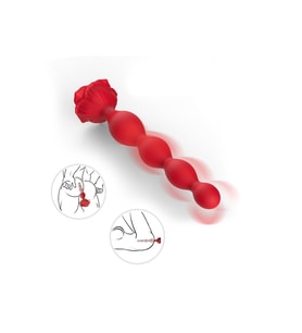 PRIME TOYS Rose Şarjlı Bükülebilir Güçlü Titreşimli Boğumlu G Nokta Uyarıcı ve anl Vibratör