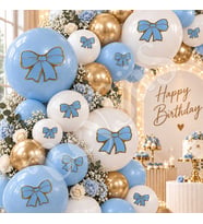 Mavi Gold Fiyonk Balon Süsü 28’li