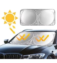 Oto Katlanabilir Metalize Branda Ön Arka Cam Güneşliği UV Koruma Isı Geçirmez 150x70 cm