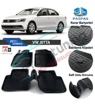 Volkswagen Jetta Havuzlu 3D Paspas Niken Siyah 2011 Sonrası