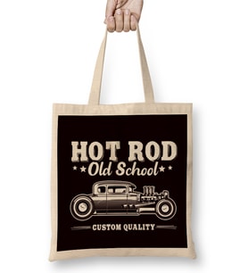 Hot Rod Old American Automobile Classic Muscle Cars Hotrod Bez Çanta Uzun Saplı