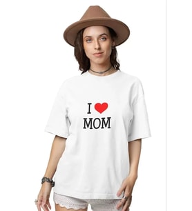 pilelistore- Unisex Bisiklet Yaka Baskılı Oversize T-Shirt - Beyaz