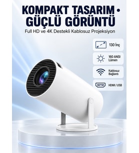 160 Ansi Lümen Parlaklığa Sahip Geniş Ekran Projeksiyon