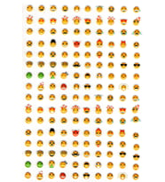 Sticker Kabartmalı A4 Boyutunda Stiker Defter, Planlayıcı Etiket-(lim514) - Minik Emojiler