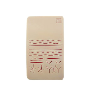 Edulaparoskopi Silikon Dikiş Pedi 19x9 Cm 7 Mm Küçük Boy Eğitim Matı Simülasyon Amaçlı Dikiş Pedi
