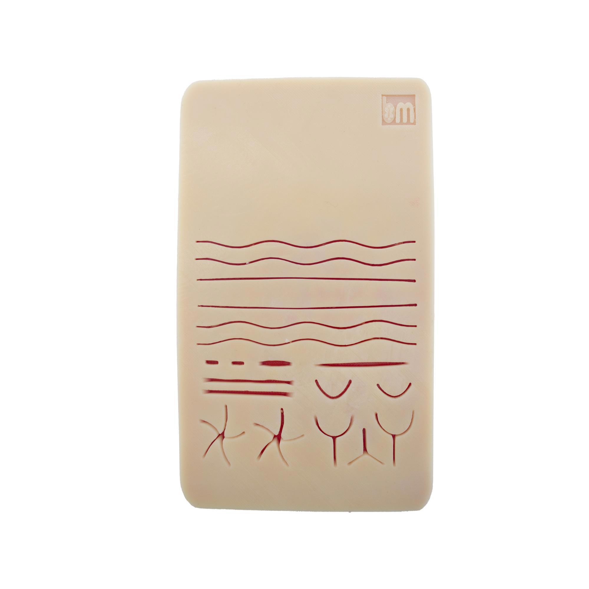 Edulaparoskopi Silikon Dikiş Pedi 19x9 Cm 7 Mm Küçük Boy Eğitim Matı Simülasyon Amaçlı Dikiş Pedi