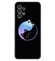 Galaxy M14 Uyumlu Kılıf Silikon Desen Özel Seri Love Cats 1604