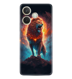Oppo A5 Pro 5G Kılıf Boutique Baskılı Resimli Arslan Pcode -062