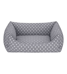 Pet Comfort Uniform Gri Puantiyeli Kedi ve Köpek Yatağı M 60x50cm