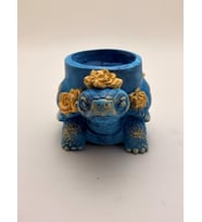 Kaplumbağa tealight mumluk - balmumu mum hediyeli