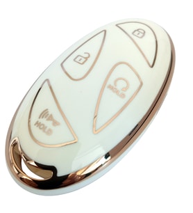 Hyundai Tucson Iqoniq Kona Elantra Uyumlu Kumanda Anahtar Kılıfı 5 Tuşlu BEYAZ GOLD