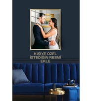 Kişiye Özel Düğün Nikah Kına Çerçeveli Metal Poster Tablo