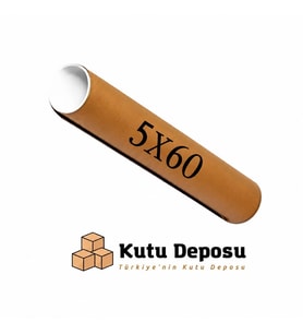 5x60 cm Kapaklı Silindir Postüp Rulo Gönderi Kutusu (5 ADET)
