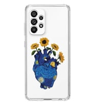 Samsung Galaxy A23 Uyumlu Vincent Van Gogh Kalp Tasarımlı Şeffaf Telefon Kılıfı