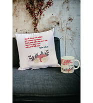 Anneler Günü Hediyesi Kupa Bardak ve Yastık Set 007 (Beyaz)