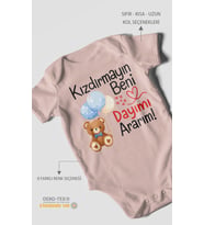 Kızdırmayın beni, dayımı ararım! Kısa Kollu Bebek Body %100 Pamuk