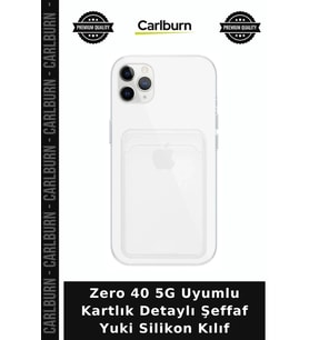 Zero 40 5G Uyumlu Kartlık Detaylı Şeffaf Yuki Silikon Kılıf Cep Telefonu Telefon Koruma Arka Kapak
