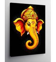 Kanvas Tablo Altın Ganesh Figürü