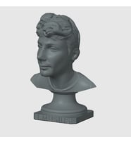 Kişiye Özel 3D Büst Heykel – Fotoğraftan Gerçekçi Kişisel Heykel – Hediyelik & Dekoratif Büst (Gümüş)