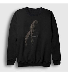 Presmono Unisex Siyah Foff Billie Eilish Sweatshirt 154220tt