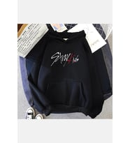 Stray Kids Yazılı Kapşonlu Sweatshirt