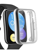 Microsonic Huawei Watch Fit 2 Kılıf 360 Full Round Soft Silicone Gümüş