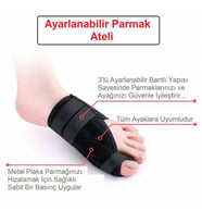 Halluks Valgus Ayak Parmak Düzeltici Gece Ateli Hallux Tedavi Sağ Sol Ayak Başparmak Kemiği Düzeltici