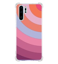 PrintiFy Huawei P30 Pro Köşe Korumalı Renk Cümbüşü F Tasarımlı Şeffaf Silikon Kılıf