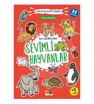 İlk Kelimelerle Sevimli Hayvanlar Yapıştır-Boya-Öğren