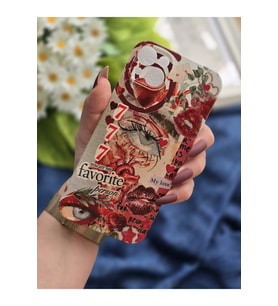 Iphone 14 PLUS Uyumlu Red Aesthetic Tasarımlı Şeffaf Telefon Kılıfı