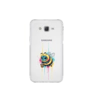 Samsung Galaxy J7 Core ile uyumlu Splash arı tasarımlı şeffaf silikon kılıf