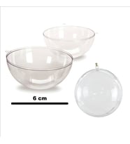 Tahtakale Toptancı Şeffaf Mika Küre Top 6 CM (24  Adet )