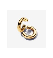 925 Ayar Gold Yuvarlak Açık Halka Küpeler