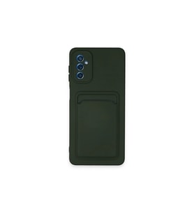 Samsung Galaxy A14 4g Kılıf Kelvin Kartvizitli Silikon - Koyu Yeşil