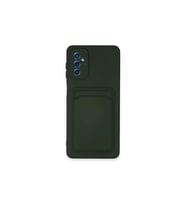 Samsung Galaxy A14 4g Kılıf Kelvin Kartvizitli Silikon - Koyu Yeşil