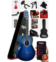 Midex CG-36BL-PAK Kaliteli 36 İnç 3/4 Juniur Çocuk Gitarı 8-12 Yaş Arası (Çanta Capo Askı Nota Sticker Pena Metod)