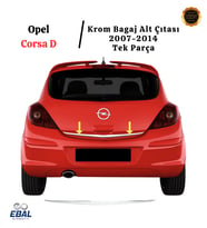 Opel Corsa D Krom Bagaj Alt Çıtası 2007-2014 Arası P.Çelik