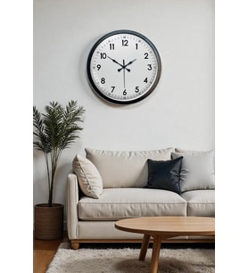 River World Duvar Saati Standart Metal Siyah 40 cm Seri A