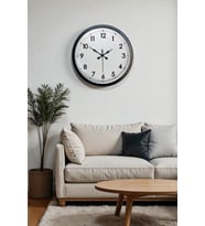 River World Duvar Saati Standart Metal Siyah 40 cm Seri A