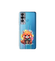 Tecno Pova Neo ile Uyumlu Splash Tilki Tasarımlı Şeffaf Silikon Kılıf